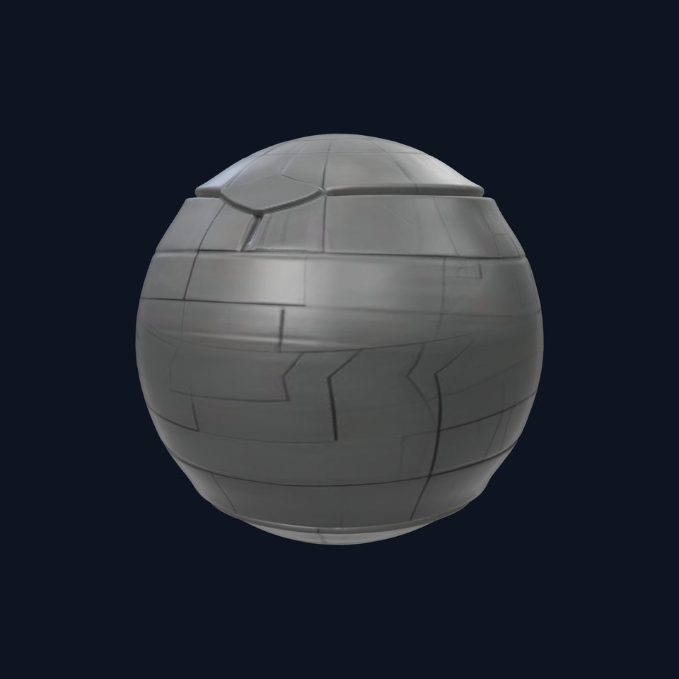 HQ PBR Textures Set SciFi Black Panel